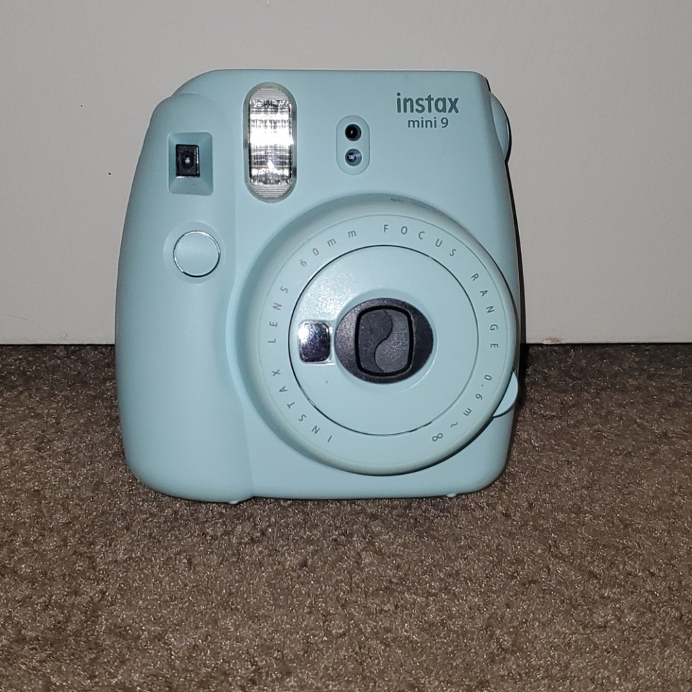 Ice Blue Fujifilm Instax mini 9 camera